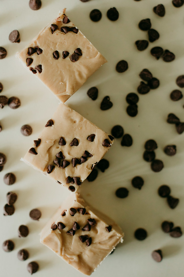 cookie dough fudge with chocolate chips added