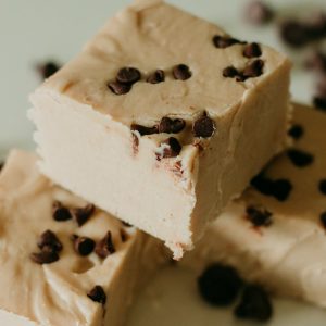 cookie dough fudge with chocolate chips added