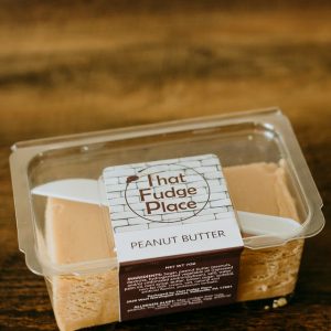 clam of peanut butter fudge on a table